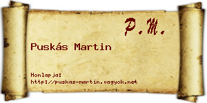 Puskás Martin névjegykártya